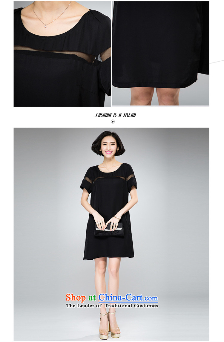 The Eternal Soo-To increase the number of women's dresses thick sister video thin Summer 2015 new Korean modern elegant thick mm short-sleeved dresses Black XL Photo, prices, brand platters! The elections are supplied in the national character of distribution, so action, buy now enjoy more preferential! As soon as possible.