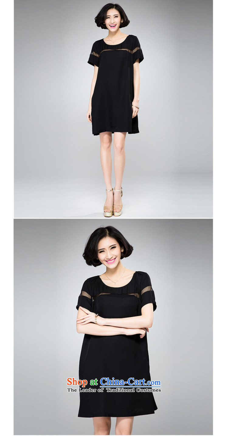 The Eternal Soo-To increase the number of women's dresses thick sister video thin Summer 2015 new Korean modern elegant thick mm short-sleeved dresses Black XL Photo, prices, brand platters! The elections are supplied in the national character of distribution, so action, buy now enjoy more preferential! As soon as possible.