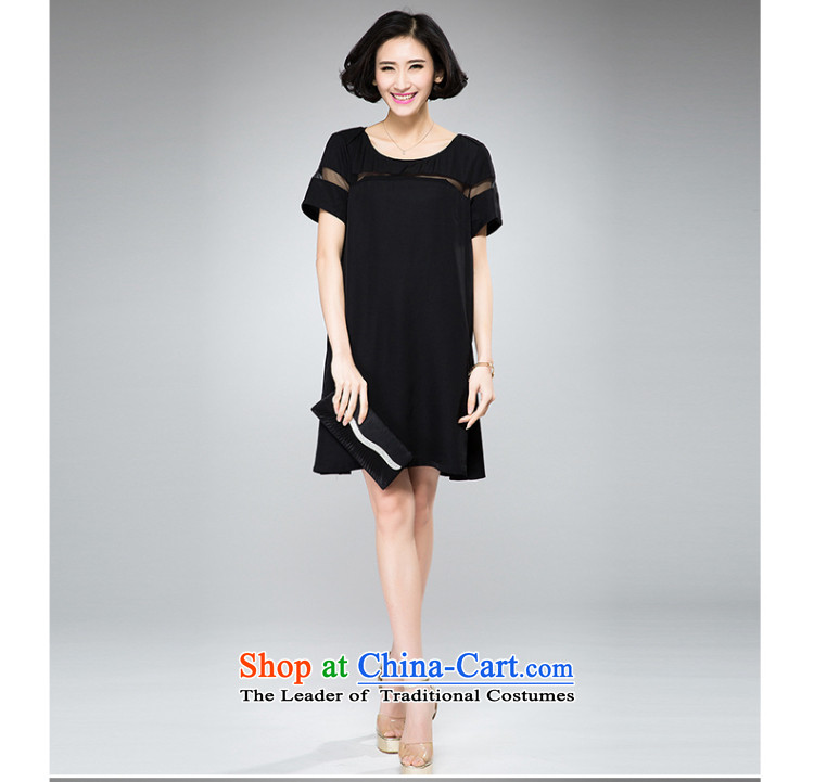 The Eternal Soo-To increase the number of women's dresses thick sister video thin Summer 2015 new Korean modern elegant thick mm short-sleeved dresses Black XL Photo, prices, brand platters! The elections are supplied in the national character of distribution, so action, buy now enjoy more preferential! As soon as possible.