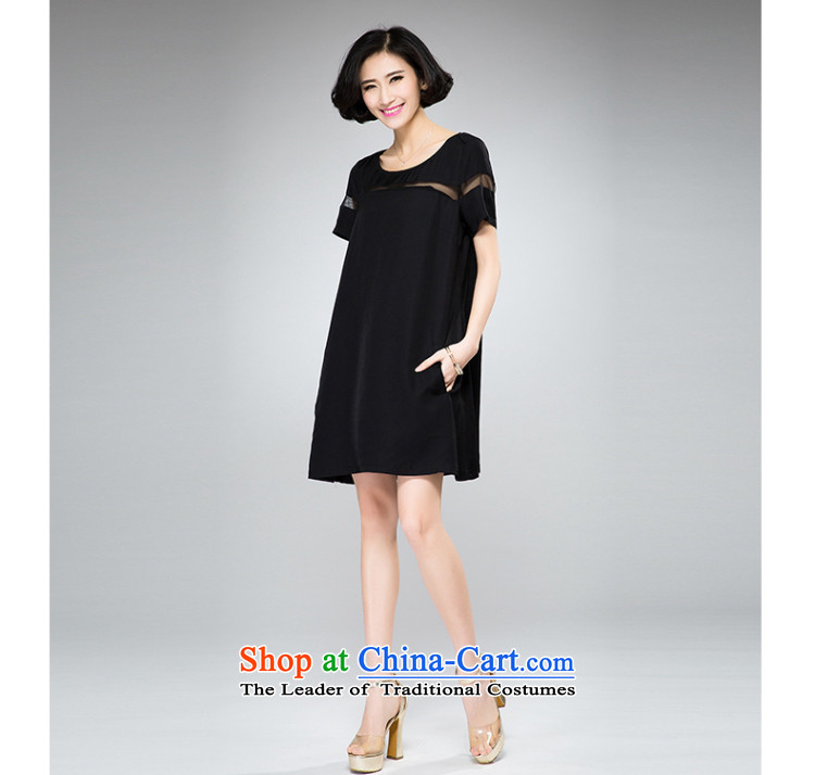 The Eternal Soo-To increase the number of women's dresses thick sister video thin Summer 2015 new Korean modern elegant thick mm short-sleeved dresses Black XL Photo, prices, brand platters! The elections are supplied in the national character of distribution, so action, buy now enjoy more preferential! As soon as possible.