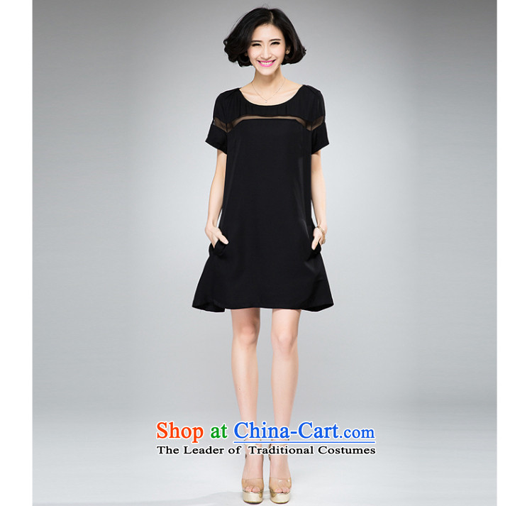 The Eternal Soo-To increase the number of women's dresses thick sister video thin Summer 2015 new Korean modern elegant thick mm short-sleeved dresses Black XL Photo, prices, brand platters! The elections are supplied in the national character of distribution, so action, buy now enjoy more preferential! As soon as possible.