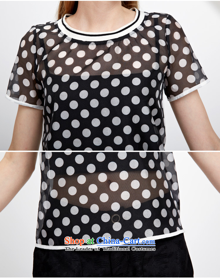 As provided for by 2015 XL female thick MM summer new products Korean Wave point video thin black poverty short-sleeved T-shirt gauze   2790 Black L picture, prices, brand platters! The elections are supplied in the national character of distribution, so action, buy now enjoy more preferential! As soon as possible.