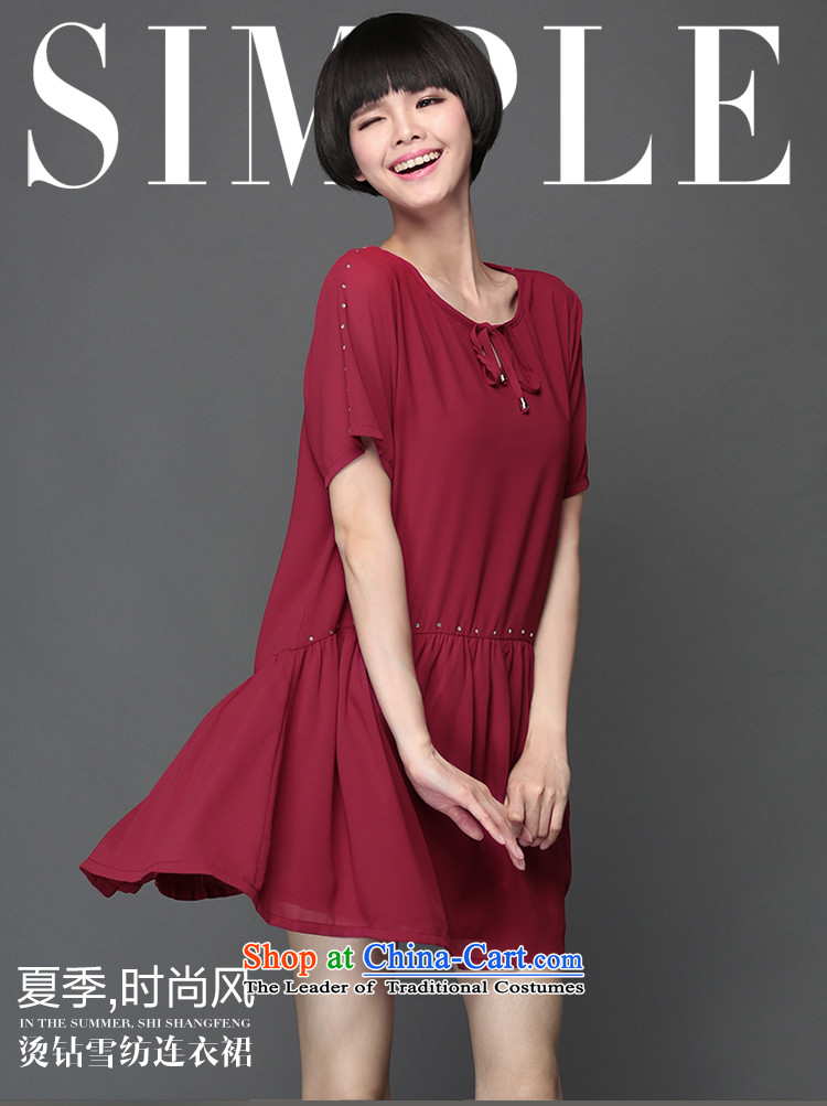 The Director of the 2015 Summer new 200 catties plus hypertrophy code women thick mm Korean short sleeve loose chiffon dresses 2801 wine red large 5XL around 922.747 200 pictures, prices, brand platters! The elections are supplied in the national character of distribution, so action, buy now enjoy more preferential! As soon as possible.