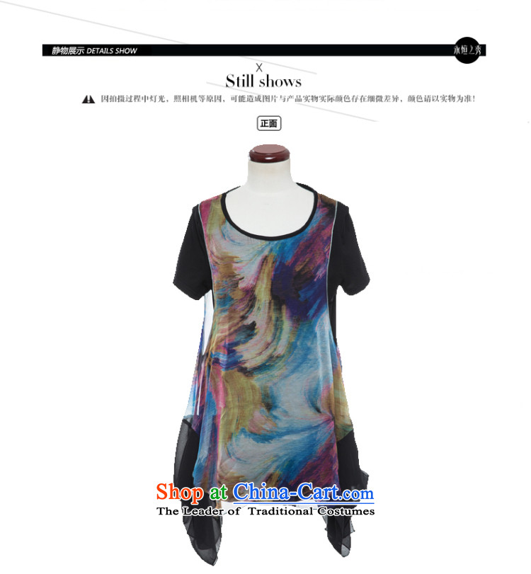 The eternal summer Sau 2015 mm thick large new women's unique ink painting bleeding split stitching leave two video thin black T-shirt 2XL Photo, prices, brand platters! The elections are supplied in the national character of distribution, so action, buy now enjoy more preferential! As soon as possible.