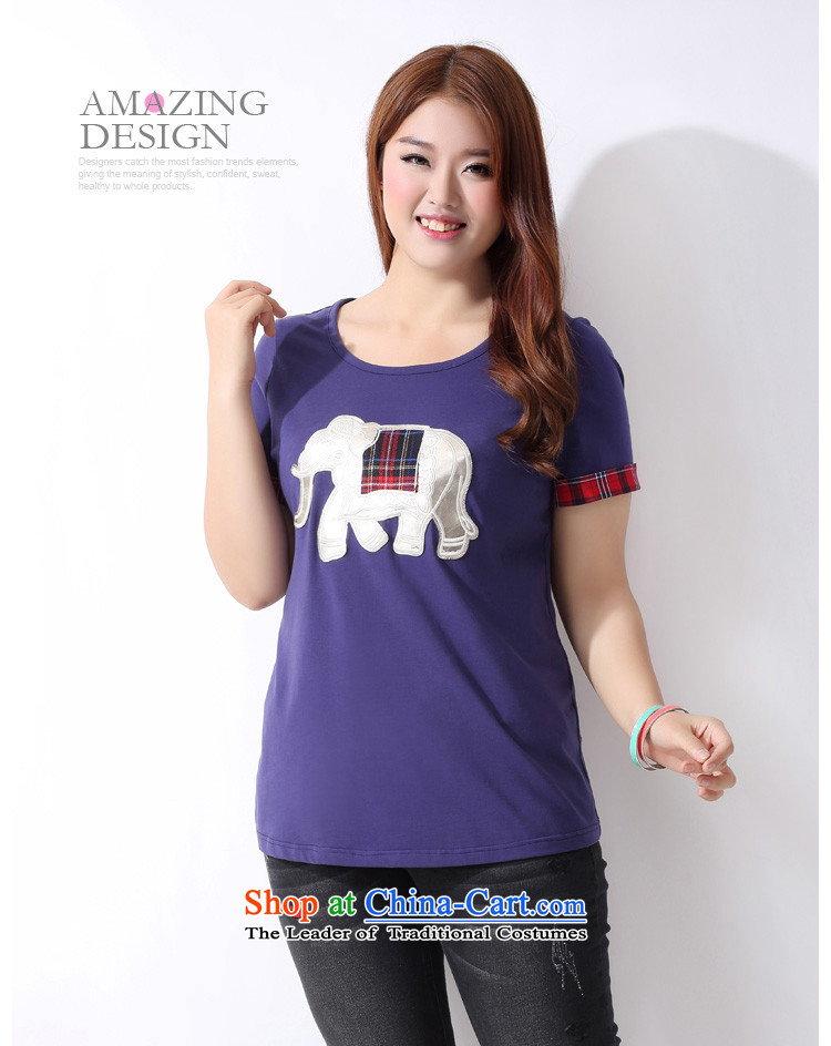 Picking OF TURBOT 2015 Summer new MM thick larger female latticed stitching graphics thin embroidery short-sleeved T-shirt female A3856 BLUE XL Photo, prices, brand platters! The elections are supplied in the national character of distribution, so action, buy now enjoy more preferential! As soon as possible.
