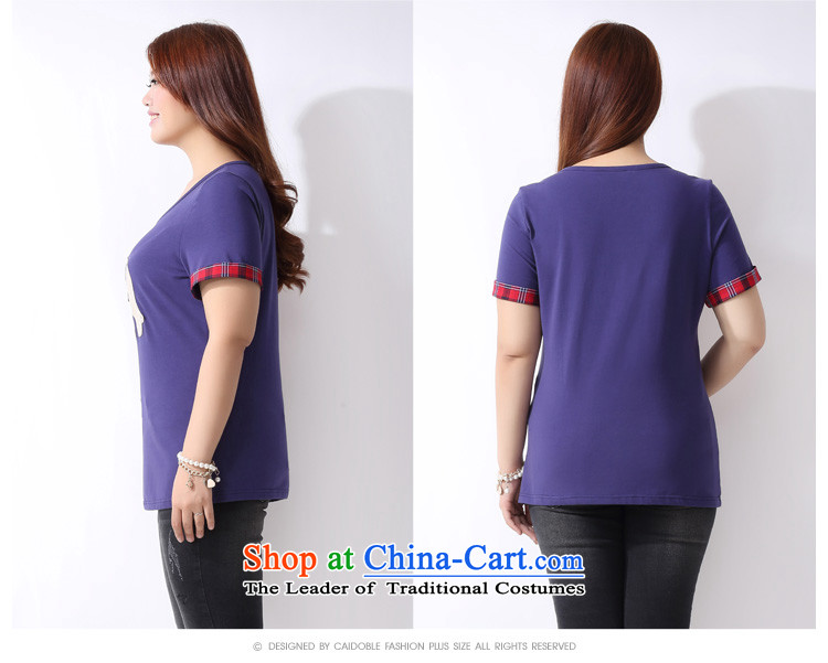 Picking OF TURBOT 2015 Summer new MM thick larger female latticed stitching graphics thin embroidery short-sleeved T-shirt female A3856 BLUE XL Photo, prices, brand platters! The elections are supplied in the national character of distribution, so action, buy now enjoy more preferential! As soon as possible.