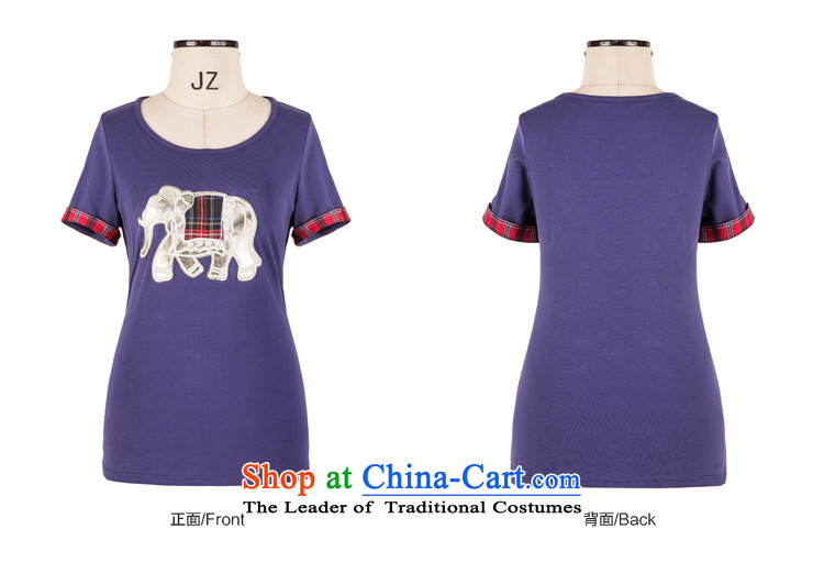 Picking OF TURBOT 2015 Summer new MM thick larger female latticed stitching graphics thin embroidery short-sleeved T-shirt female A3856 BLUE XL Photo, prices, brand platters! The elections are supplied in the national character of distribution, so action, buy now enjoy more preferential! As soon as possible.
