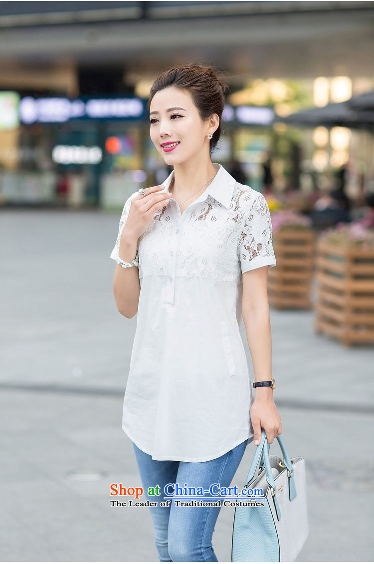 El-ju Yee Nga 2015 Summer new to intensify the Sau San Fat sister lace stitching larger female White XXL pictures YY5567 shirts, prices, brand platters! The elections are supplied in the national character of distribution, so action, buy now enjoy more preferential! As soon as possible.