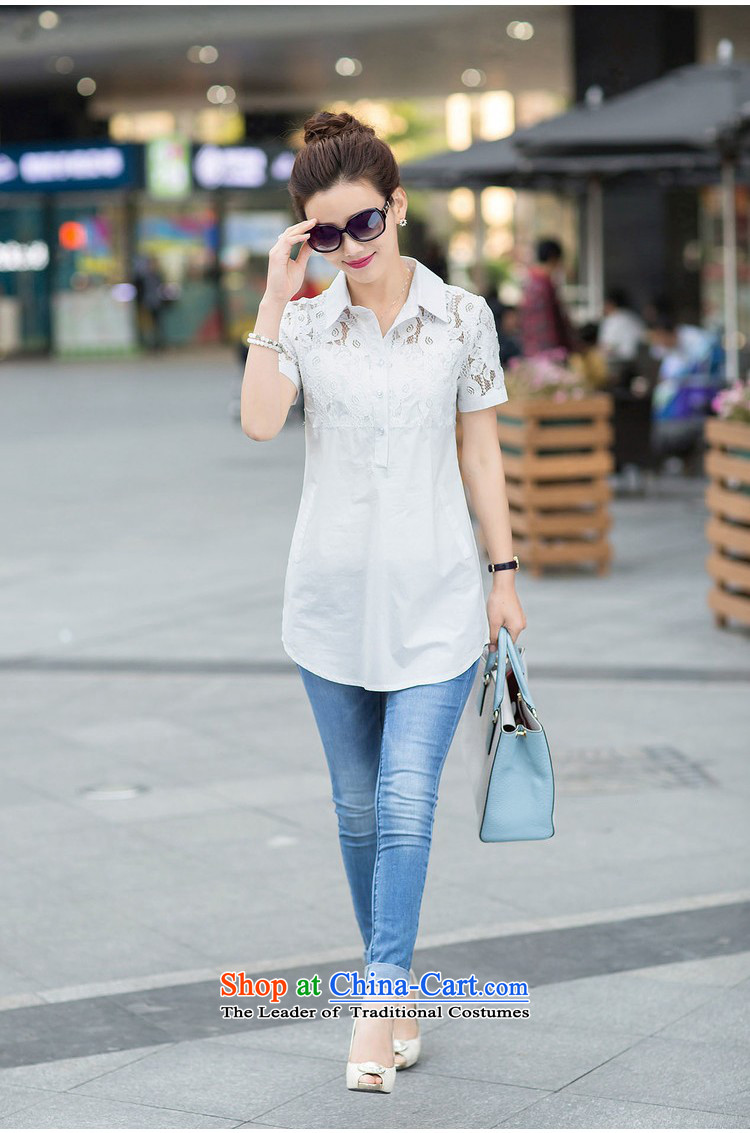 El-ju Yee Nga 2015 Summer new to intensify the Sau San Fat sister lace stitching larger female White XXL pictures YY5567 shirts, prices, brand platters! The elections are supplied in the national character of distribution, so action, buy now enjoy more preferential! As soon as possible.