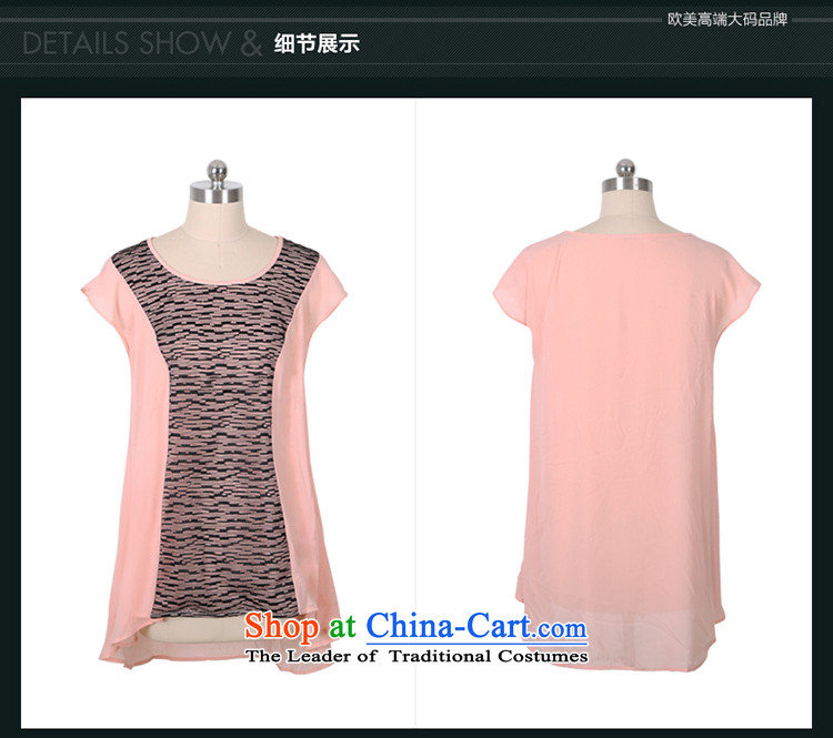 Improving access of 2015 Women's code of the npc thick summer new fat mm to xl temperament engraving stitching chiffon short-sleeved T-shirt T-shirt color picture XXXXXL 1011 picture, prices, brand platters! The elections are supplied in the national character of distribution, so action, buy now enjoy more preferential! As soon as possible.