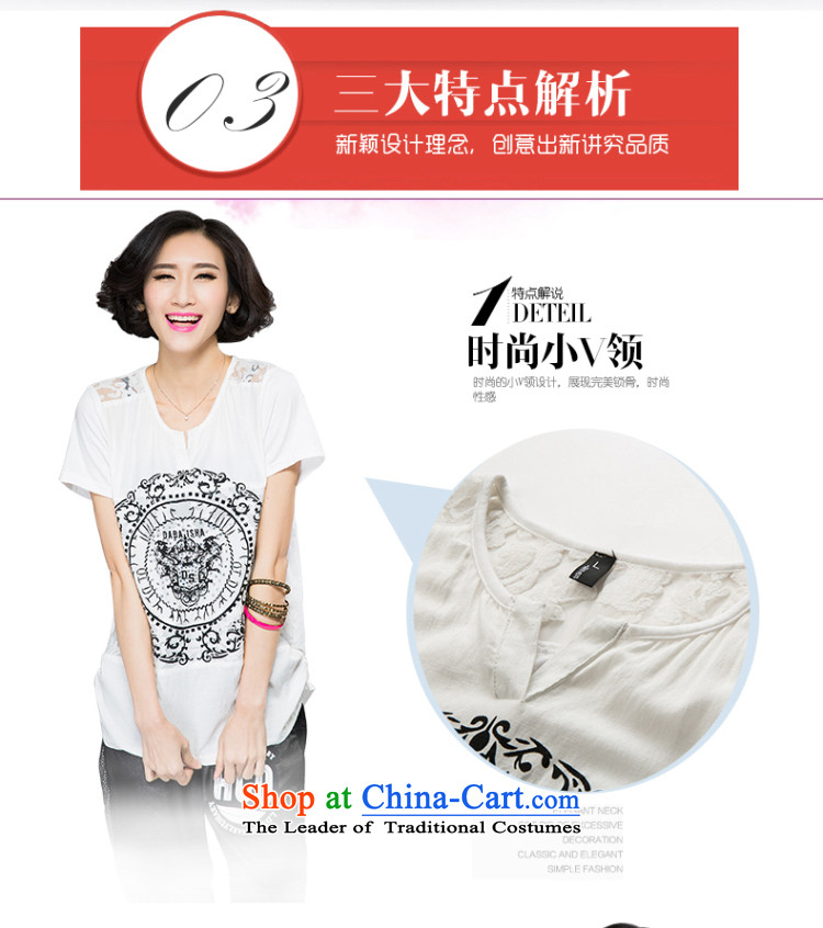 The eternal summer Sau 2015 mm thick large new women's stylish handsome ironing drill digital printing loose video thin white short-sleeved T-shirt 2XL Photo, prices, brand platters! The elections are supplied in the national character of distribution, so action, buy now enjoy more preferential! As soon as possible.