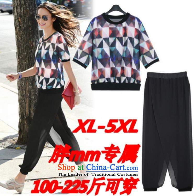 Left soft   xl Europe 2015 women thick mm summer two kits chiffon Netherlands 200 catties video thin short-sleeved long pants XXXXL mainly figure pictures, prices, brand platters! The elections are supplied in the national character of distribution, so action, buy now enjoy more preferential! As soon as possible.