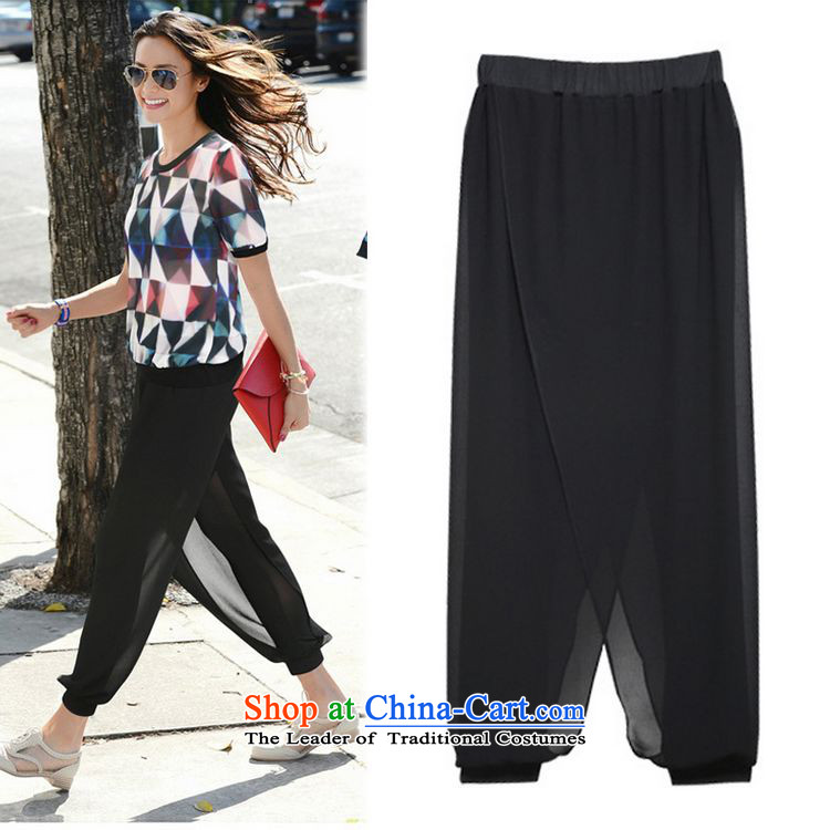 Left soft   xl Europe 2015 women thick mm summer two kits chiffon Netherlands 200 catties video thin short-sleeved long pants XXXXL mainly figure pictures, prices, brand platters! The elections are supplied in the national character of distribution, so action, buy now enjoy more preferential! As soon as possible.