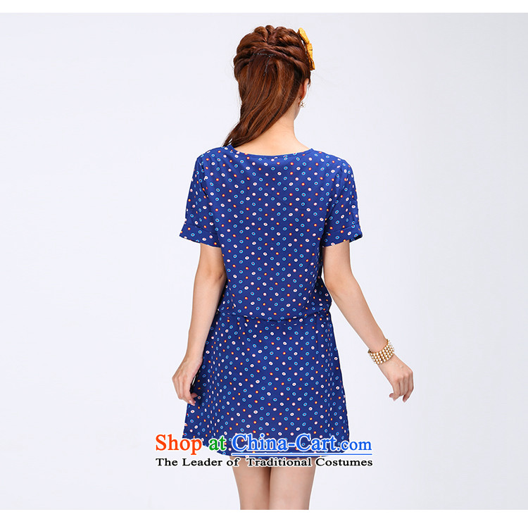 Shani flower lo xl female thick mm2015 summer short-sleeved new round-neck collar Foutune of video thin dresses 6778 Blue 2XL Photo, prices, brand platters! The elections are supplied in the national character of distribution, so action, buy now enjoy more preferential! As soon as possible.