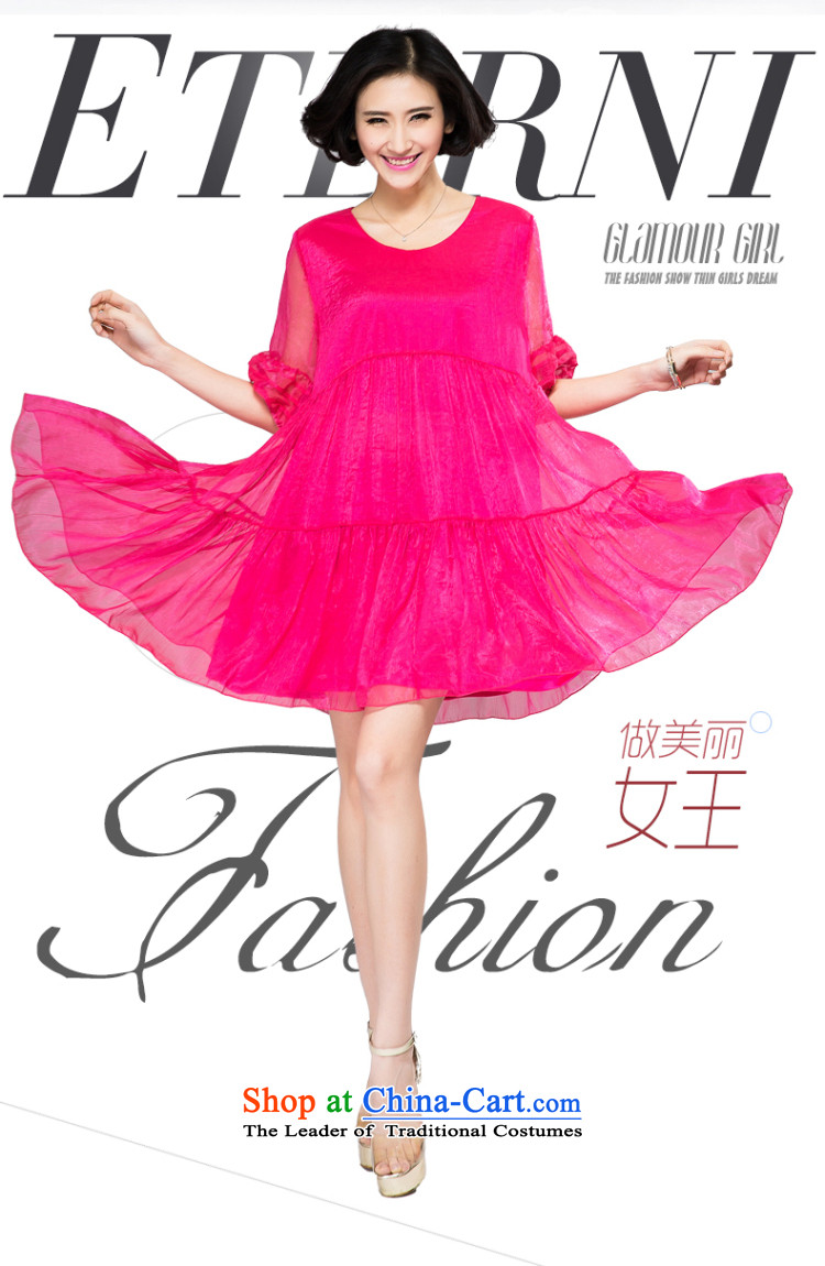 The Eternal-soo to xl women's dresses thick sister 2015 Summer new products were relaxd thick mm thick video thin new large A swing lanterns cuff dresses red XL Photo, prices, brand platters! The elections are supplied in the national character of distribution, so action, buy now enjoy more preferential! As soon as possible.