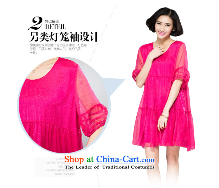 The Eternal-soo to xl women's dresses thick sister 2015 Summer new products were relaxd thick mm thick video thin new large A swing lanterns cuff dresses red XL Photo, prices, brand platters! The elections are supplied in the national character of distribution, so action, buy now enjoy more preferential! As soon as possible.