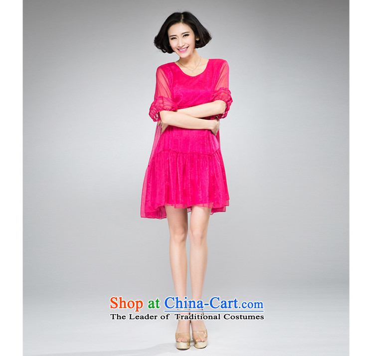 The Eternal-soo to xl women's dresses thick sister 2015 Summer new products were relaxd thick mm thick video thin new large A swing lanterns cuff dresses red XL Photo, prices, brand platters! The elections are supplied in the national character of distribution, so action, buy now enjoy more preferential! As soon as possible.