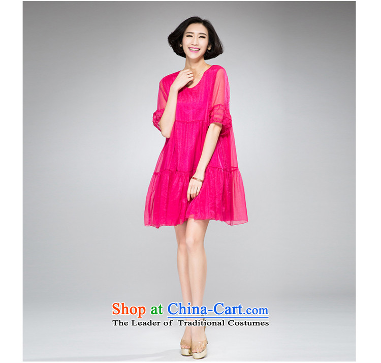 The Eternal-soo to xl women's dresses thick sister 2015 Summer new products were relaxd thick mm thick video thin new large A swing lanterns cuff dresses red XL Photo, prices, brand platters! The elections are supplied in the national character of distribution, so action, buy now enjoy more preferential! As soon as possible.