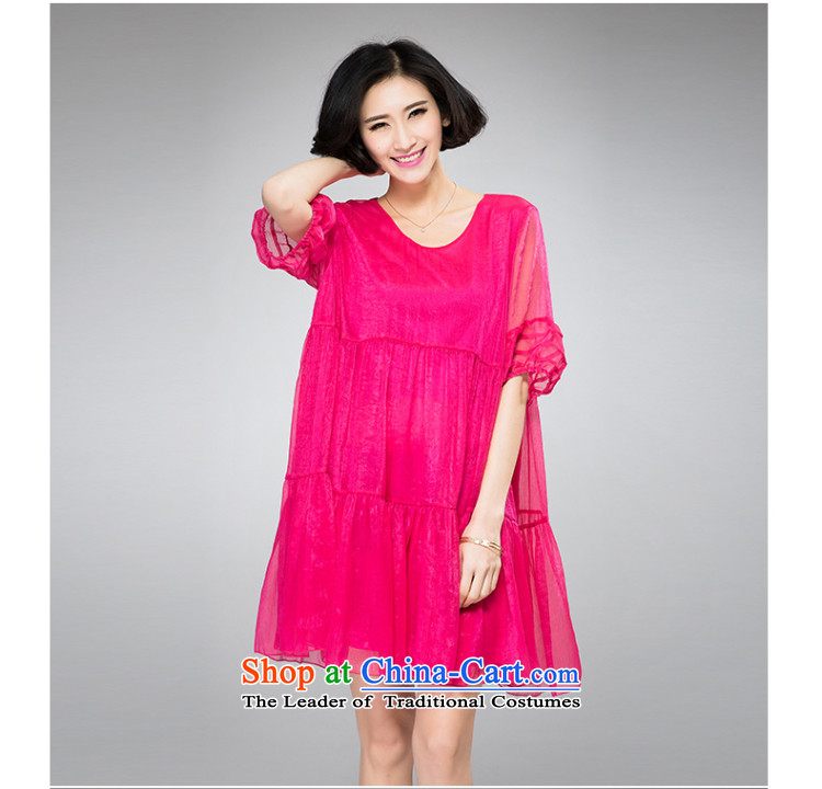 The Eternal-soo to xl women's dresses thick sister 2015 Summer new products were relaxd thick mm thick video thin new large A swing lanterns cuff dresses red XL Photo, prices, brand platters! The elections are supplied in the national character of distribution, so action, buy now enjoy more preferential! As soon as possible.