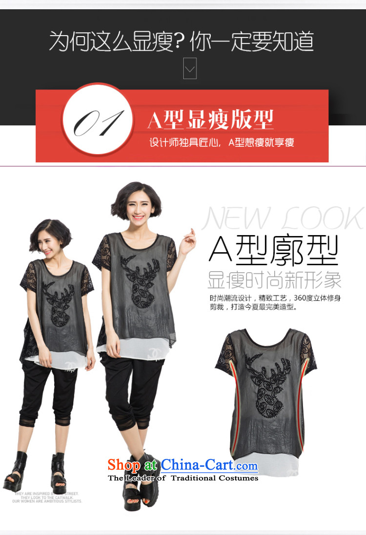 The Eternal-soo to xl t-shirts thick mm2015 summer new product expertise, Hin thick sister thin stylish twill yarn embroidery leave two t-shirts black 4XL Photo, prices, brand platters! The elections are supplied in the national character of distribution, so action, buy now enjoy more preferential! As soon as possible.
