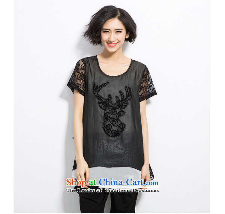 The Eternal-soo to xl t-shirts thick mm2015 summer new product expertise, Hin thick sister thin stylish twill yarn embroidery leave two t-shirts black 4XL Photo, prices, brand platters! The elections are supplied in the national character of distribution, so action, buy now enjoy more preferential! As soon as possible.