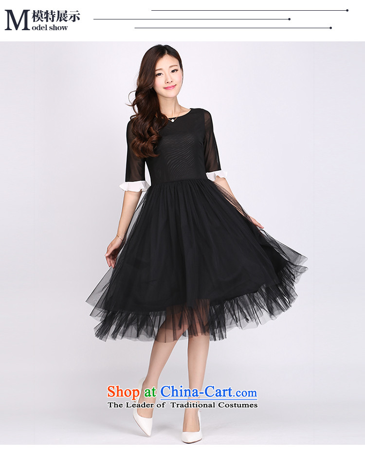 Luo Shani Flower Code women's dresses women 2015 Summer new Korean skirt yarn network princess long skirt 2121 Black 6XL picture, prices, brand platters! The elections are supplied in the national character of distribution, so action, buy now enjoy more preferential! As soon as possible.