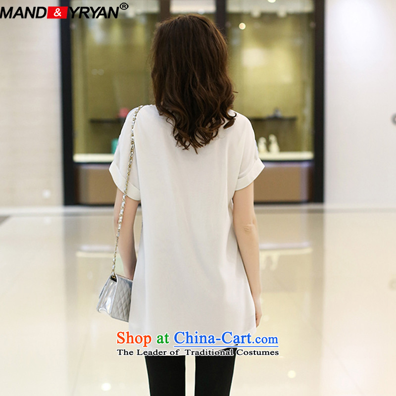 Mantile tu 2015 new larger women's summer to intensify the thick MM video thin engraving lace shirt short-sleeved T-shirt black /MDR1929 XXXXXL180-200 around 922.747, mantile mandyryan Eun () , , , shopping on the Internet