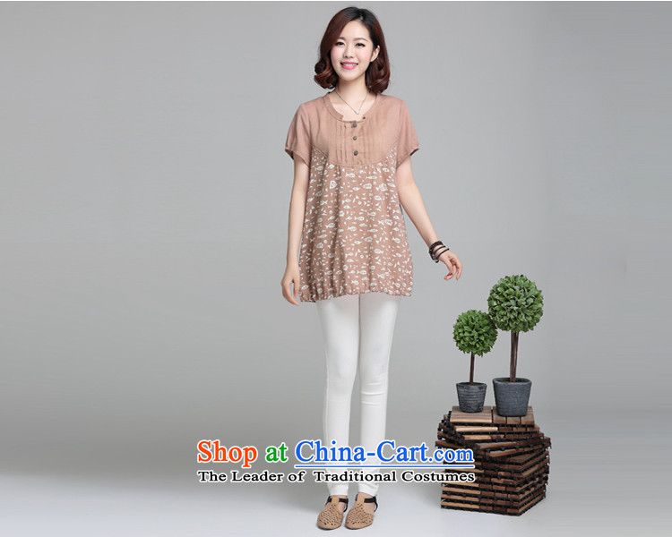 Hundred Li Ying Summer 2015 mm thick Korean girls Dressed Dolls shirt loose large round-neck collar short-sleeved T-shirt thin Tibet graphics relaxd cyan 2XL Photo, prices, brand platters! The elections are supplied in the national character of distribution, so action, buy now enjoy more preferential! As soon as possible.