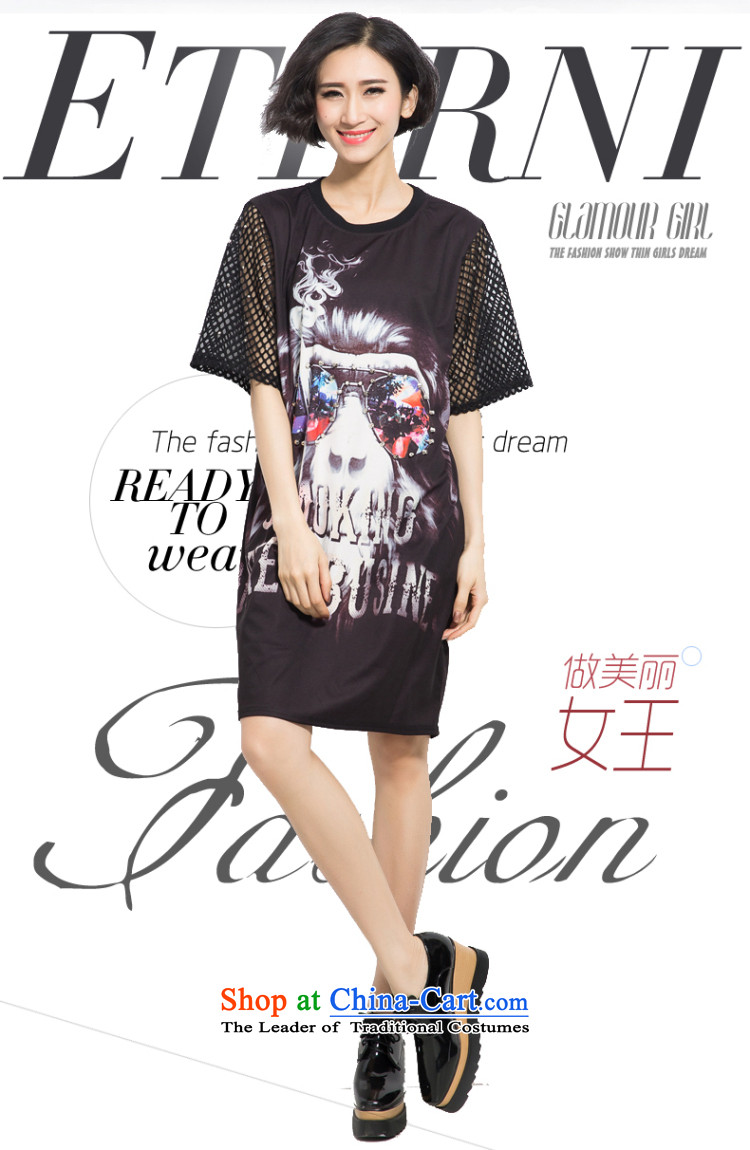 The eternal summer 2015, Sau thick mm new European and American women in large long digital printing wild video thin dresses Black XL Photo, prices, brand platters! The elections are supplied in the national character of distribution, so action, buy now enjoy more preferential! As soon as possible.