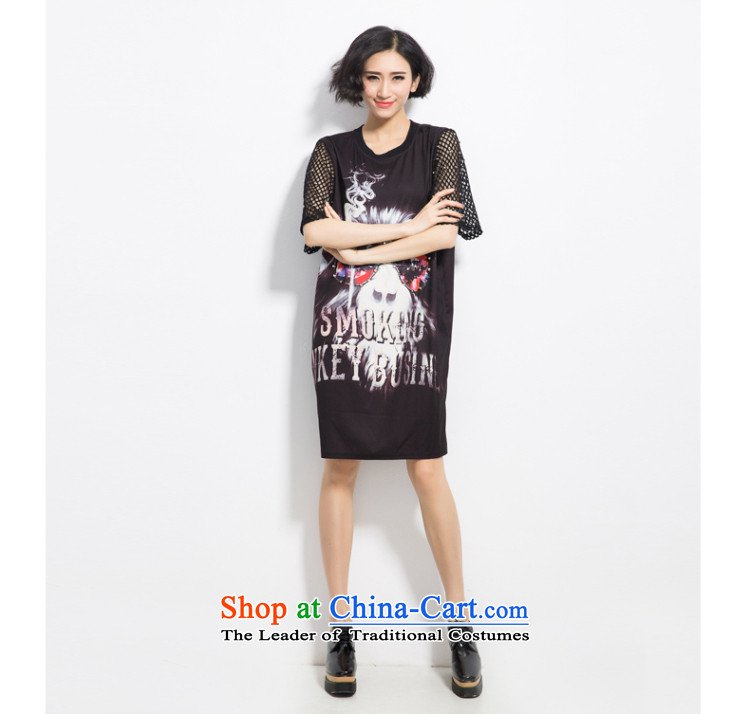 The eternal summer 2015, Sau thick mm new European and American women in large long digital printing wild video thin dresses Black XL Photo, prices, brand platters! The elections are supplied in the national character of distribution, so action, buy now enjoy more preferential! As soon as possible.