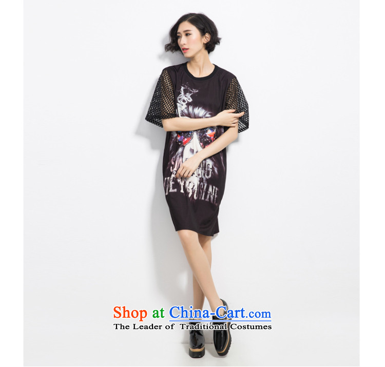 The eternal summer 2015, Sau thick mm new European and American women in large long digital printing wild video thin dresses Black XL Photo, prices, brand platters! The elections are supplied in the national character of distribution, so action, buy now enjoy more preferential! As soon as possible.