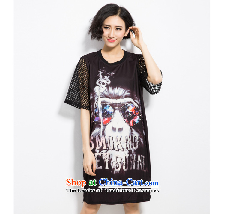 The eternal summer 2015, Sau thick mm new European and American women in large long digital printing wild video thin dresses Black XL Photo, prices, brand platters! The elections are supplied in the national character of distribution, so action, buy now enjoy more preferential! As soon as possible.