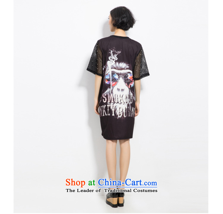 The eternal summer 2015, Sau thick mm new European and American women in large long digital printing wild video thin dresses Black XL Photo, prices, brand platters! The elections are supplied in the national character of distribution, so action, buy now enjoy more preferential! As soon as possible.