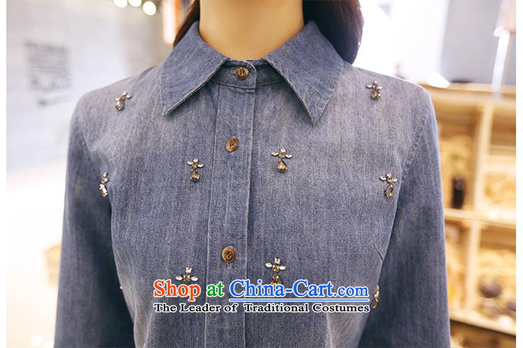 American Samoa Nika larger women 2015 Korean Spring New fat mm sister washable so old diamond cowboy shirt female washing jean XL Photo, prices, brand platters! The elections are supplied in the national character of distribution, so action, buy now enjoy more preferential! As soon as possible.