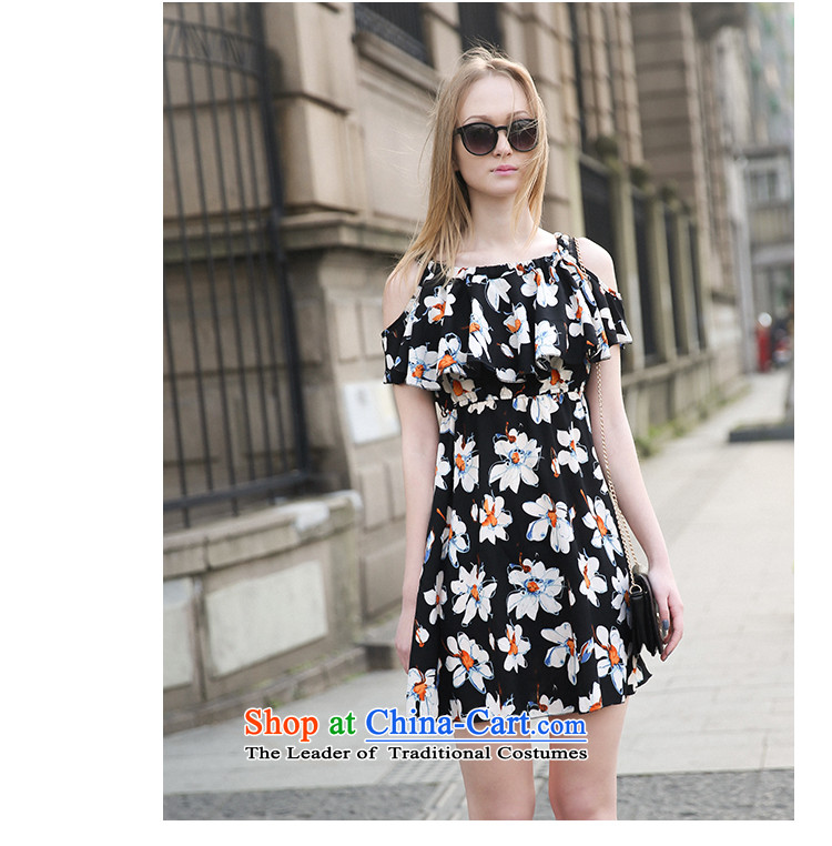 2015 new larger women's summer mm thick Korean Xlarge 200 catties bare shoulders stamp saika XXXXXL( black skirt recommendations 180-200 catties) Picture, prices, brand platters! The elections are supplied in the national character of distribution, so action, buy now enjoy more preferential! As soon as possible.