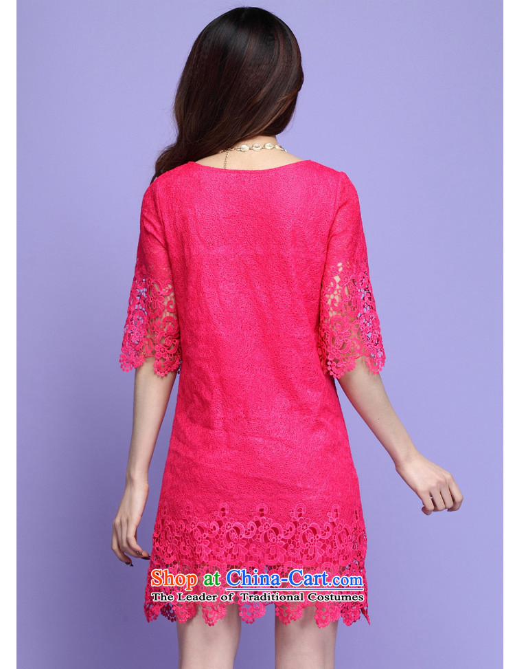 C.o.d. Package Mail 2015 Summer new stylish casual temperament classic xl horn Cuff Positioning lace flower loose 7 cuff dresses, forming the skirt red XXXL picture, prices, brand platters! The elections are supplied in the national character of distribution, so action, buy now enjoy more preferential! As soon as possible.