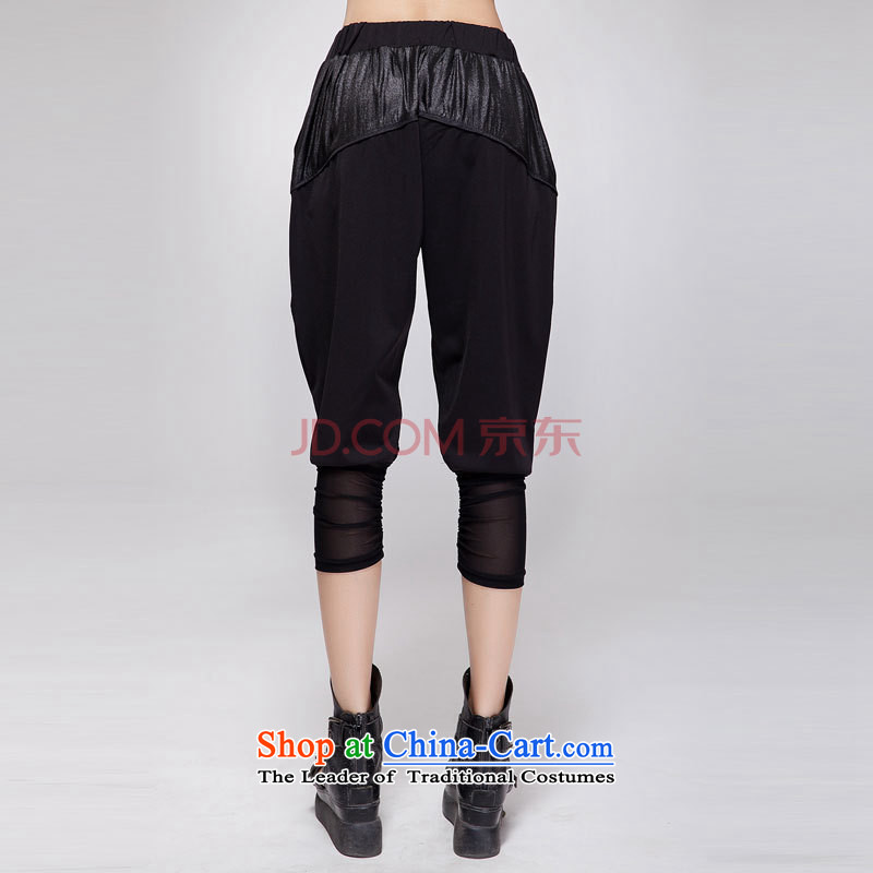 The Eternal Sau 2015 large female thick mm Summer in Europe and the new graphics thin Harun Waist Trousers in Capri pants Black XL, eternal Soo , , , shopping on the Internet
