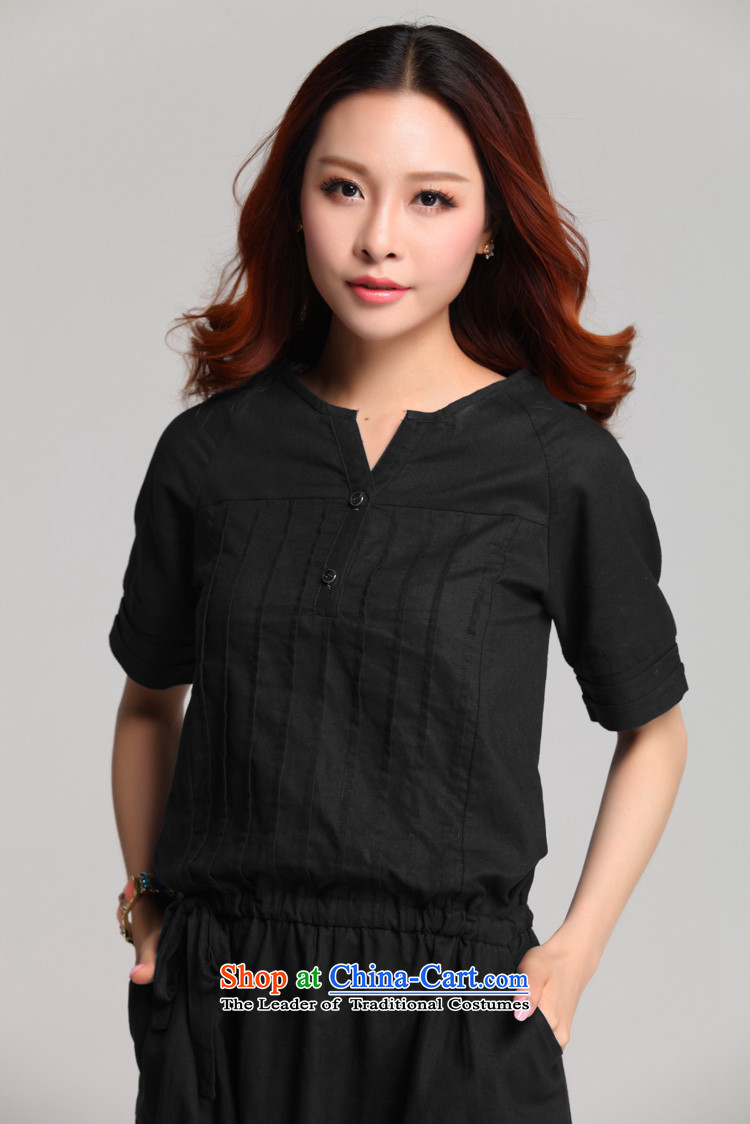 C.o.d. Package Mail 2015 Summer new stylish classic Korean leisure temperament xl loose cotton stitching of ethnic Sau San short-sleeved black skirt XXXXL picture, prices, brand platters! The elections are supplied in the national character of distribution, so action, buy now enjoy more preferential! As soon as possible.