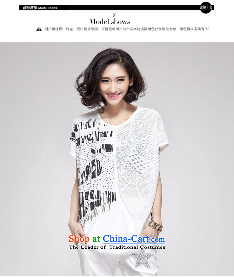 The Eternal Soo-to increase women's code 200 catties T-shirt thick sister Summer 2015 new product expertise, Hin thick mm thin, lace stitching loose white t-shirt will (120-150 small coal can penetrate) Picture, prices, brand platters! The elections are supplied in the national character of distribution, so action, buy now enjoy more preferential! As soon as possible.
