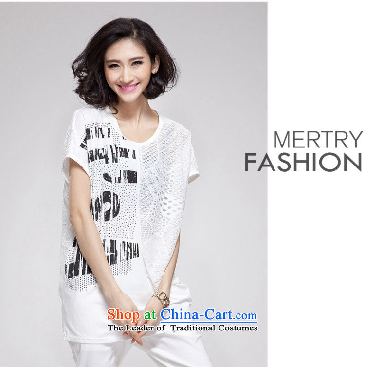 The Eternal Soo-to increase women's code 200 catties T-shirt thick sister Summer 2015 new product expertise, Hin thick mm thin, lace stitching loose white t-shirt will (120-150 small coal can penetrate) Picture, prices, brand platters! The elections are supplied in the national character of distribution, so action, buy now enjoy more preferential! As soon as possible.