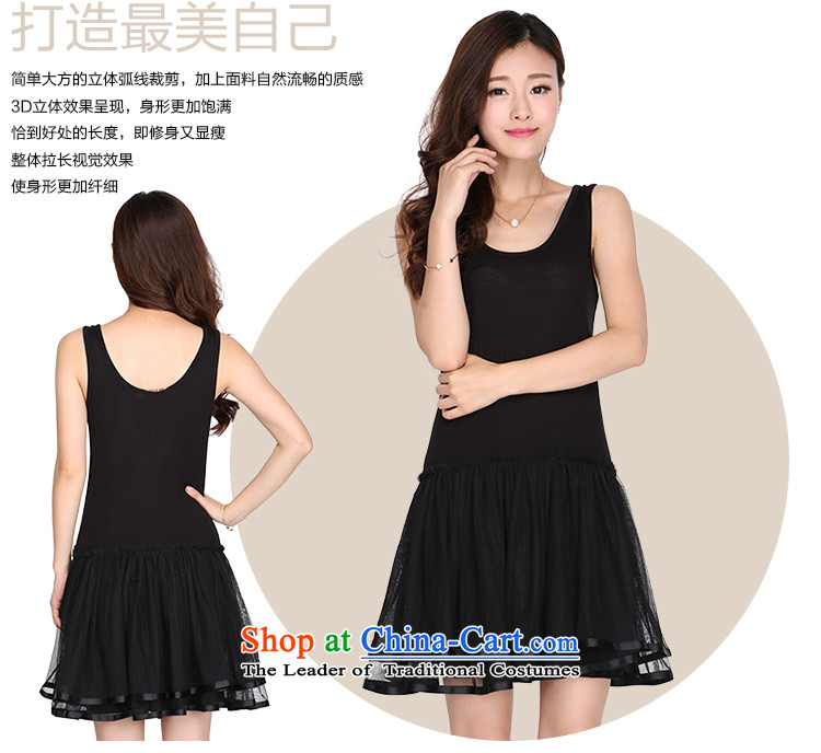 Luo Shani flower code women thick mm2015 summer Korean video thin, Sau San gauze vest dresses 2128 Black 5XL picture, prices, brand platters! The elections are supplied in the national character of distribution, so action, buy now enjoy more preferential! As soon as possible.