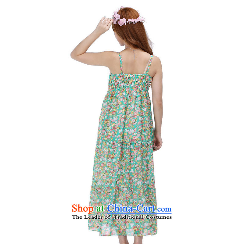 Shani flower lo xl female thick sister summer catty to increase 200 long skirt thick, Hin thin, dresses 6238 light green 4XL, shani flower sogni (D'oro) , , , shopping on the Internet