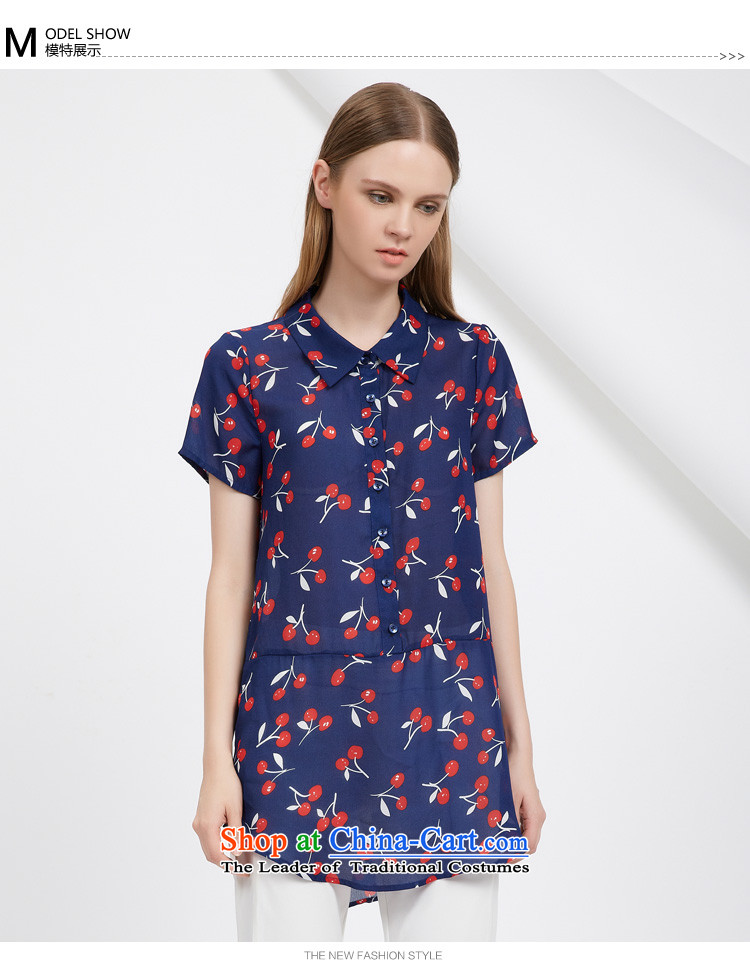 As provided for large female thick MM summer new Korean cherry chiffon shirt video stamp thin short-sleeved shirt, long blue 4XL Photo 2763, prices, brand platters! The elections are supplied in the national character of distribution, so action, buy now enjoy more preferential! As soon as possible.
