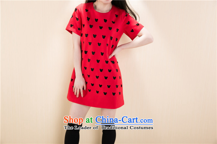 2015 Summer Zz&ff new larger female Korean Sau San video thin engraving Mickey A skirt dresses LYQ7159 female red XXXL picture, prices, brand platters! The elections are supplied in the national character of distribution, so action, buy now enjoy more preferential! As soon as possible.