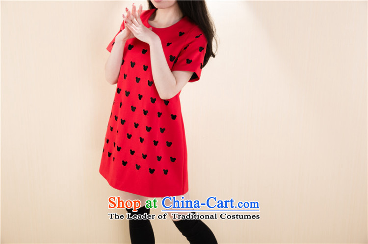 2015 Summer Zz&ff new larger female Korean Sau San video thin engraving Mickey A skirt dresses LYQ7159 female red XXXL picture, prices, brand platters! The elections are supplied in the national character of distribution, so action, buy now enjoy more preferential! As soon as possible.