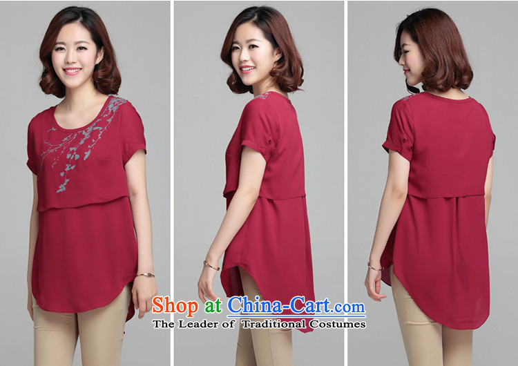 If Code 2015 Summer female thick mm summer to increase the number of thin chiffon shirt graphics short-sleeved T-shirt rubber red L picture, prices, brand platters! The elections are supplied in the national character of distribution, so action, buy now enjoy more preferential! As soon as possible.