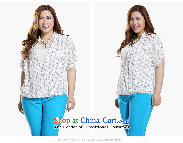 The former Yugoslavia Li Sau 2015 Summer new larger female latticed sweater strap video thin really two plaid chiffon shirt Q7768 rice white 4XL Photo, prices, brand platters! The elections are supplied in the national character of distribution, so action, buy now enjoy more preferential! As soon as possible.