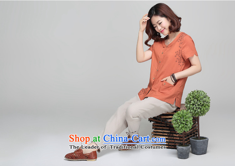 If the code in the number of older women for summer short-sleeved T-shirt relaxd large shirt new stamp T-shirt with flax thin, mom clothes sprouts green L picture, prices, brand platters! The elections are supplied in the national character of distribution, so action, buy now enjoy more preferential! As soon as possible.