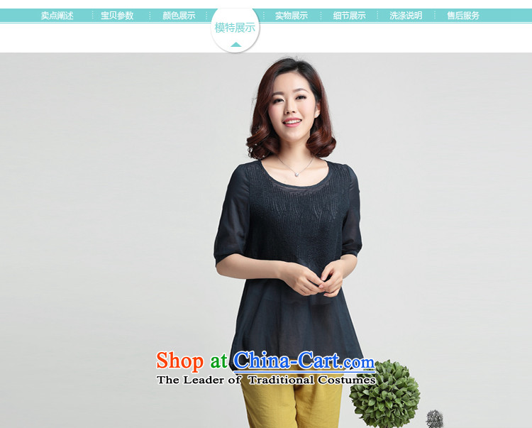 If the code for summer short-sleeved in older women's mother T-shirt with round collar cotton shirt xl rice dolls embroidery T-shirt shirt color navy 2XL Photo, prices, brand platters! The elections are supplied in the national character of distribution, so action, buy now enjoy more preferential! As soon as possible.