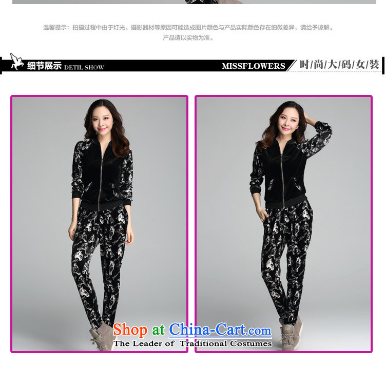 C.o.d. 2015 new stylish recreational sport xl thick MM Sau San video thin velvet sweater Korean sports wear leisure wears black XXXXL female picture, prices, brand platters! The elections are supplied in the national character of distribution, so action, buy now enjoy more preferential! As soon as possible.